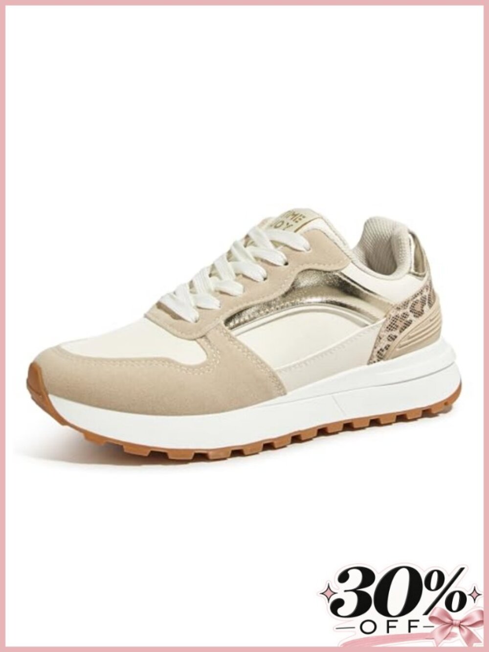Women's Platform Sneakers,Colorblock Oxford Fabric Lace-Up Shoes